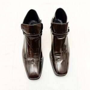 Ralph Lauren Collection Chocolate Brown Bootie Purple Label 1205610 Size 7.5